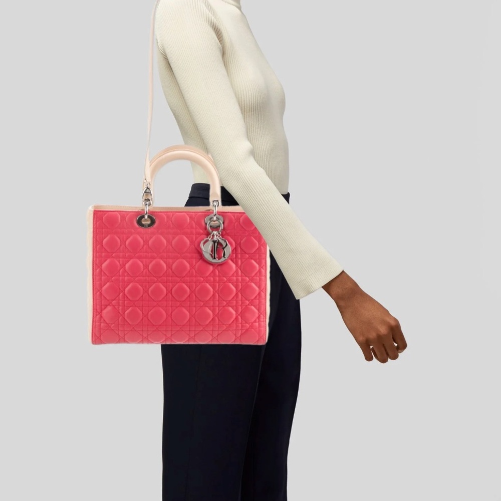 Dior large BiColor Lady Dior Bag